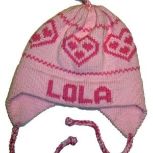 Personalized Earflap Hat – Hearts