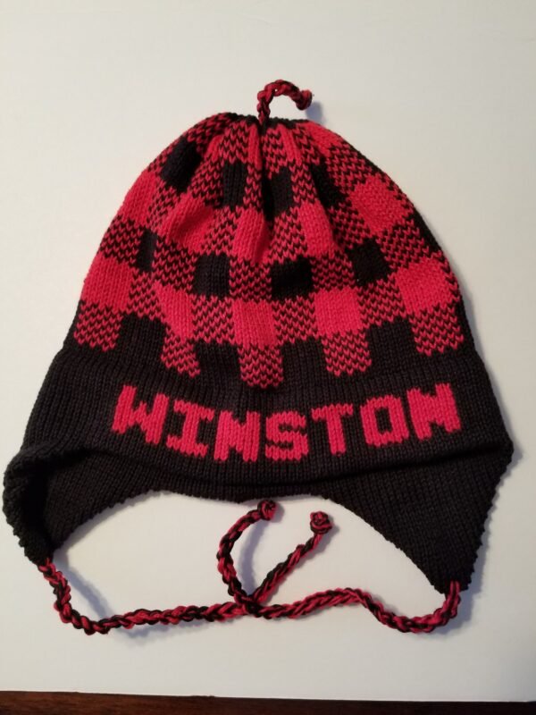 Personalized Earflap Hat - Buffalo Plaid