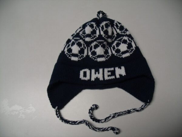 Personalized Earflap Hat - Soccer