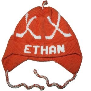 Personalized Earflap Hat – Hockey