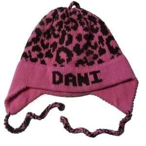 Personalized Earflap Hat – Leopard Print