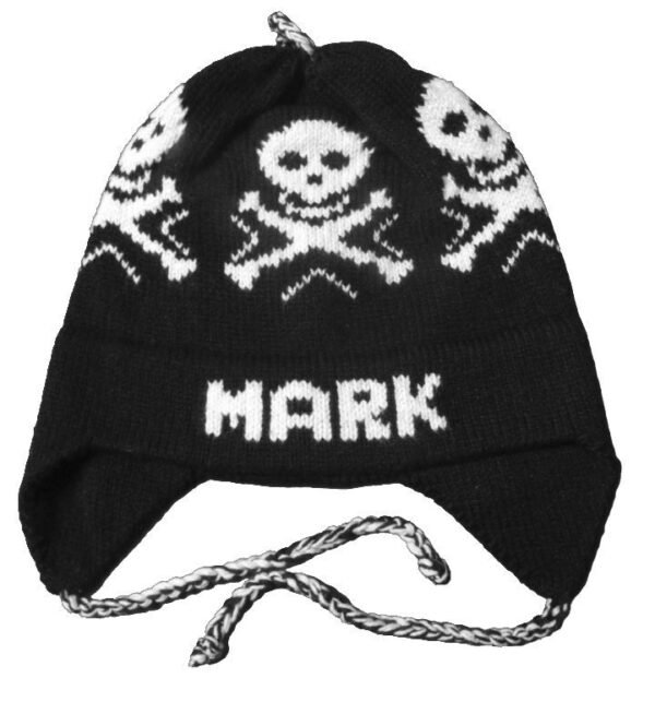 Personalized Earflap Hat - Skulls