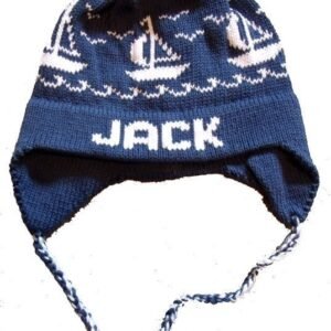 Personalized Earflap Hat – Sailboats
