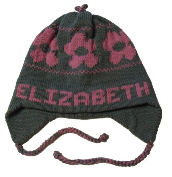 Personalized Earflap Hat - Daisies
